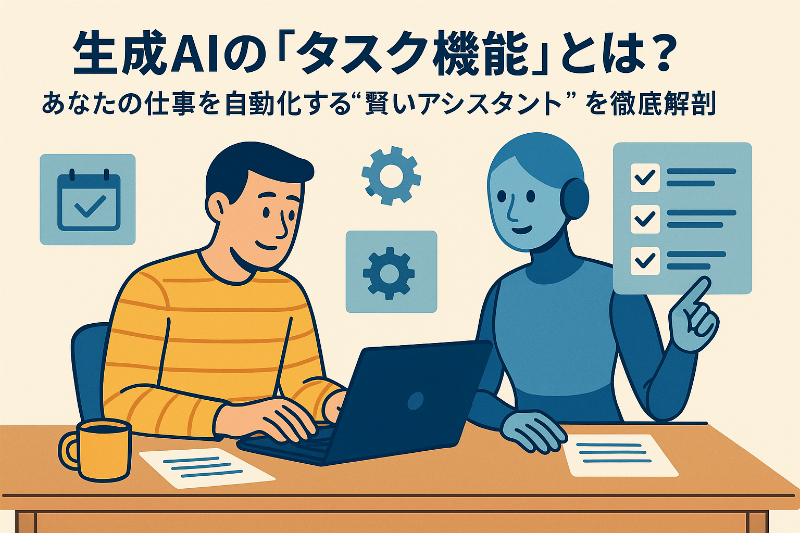 生成AIの「タスク機能」とは?あなたの仕事を自動化する“賢いアシスタント”を徹底解剖