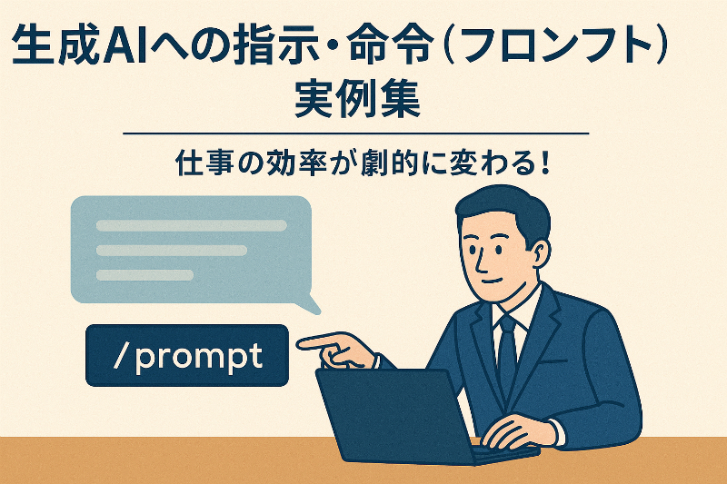 【コピペOK】生成AIへの指示・命令(プロンプト)実例集|仕事の効率が劇的に変わる!